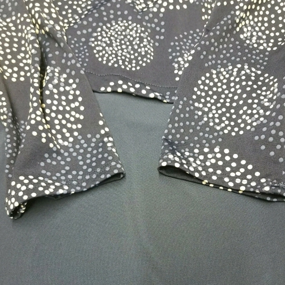 Valerie Stevens Women's Blue, With White Polka Dot, 3/4 Sleeve Size S Top Blouse - Picture 4 of 16